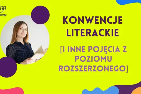 Młoda kobieta z rudymi włosami trzyma otwarta książkę na tle jaskrawożółtym.